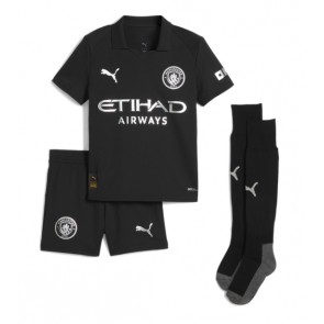 Manchester City Rayan Ait-Nouri #21 Udebanetrøje Børn 2025-26 Kortærmet (+ Korte bukser)